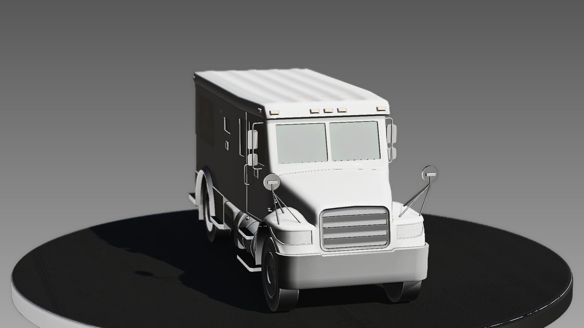 Armored Truck Low-poly 3D model_13