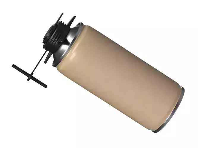 Polyurethane foam  with tube open mockup