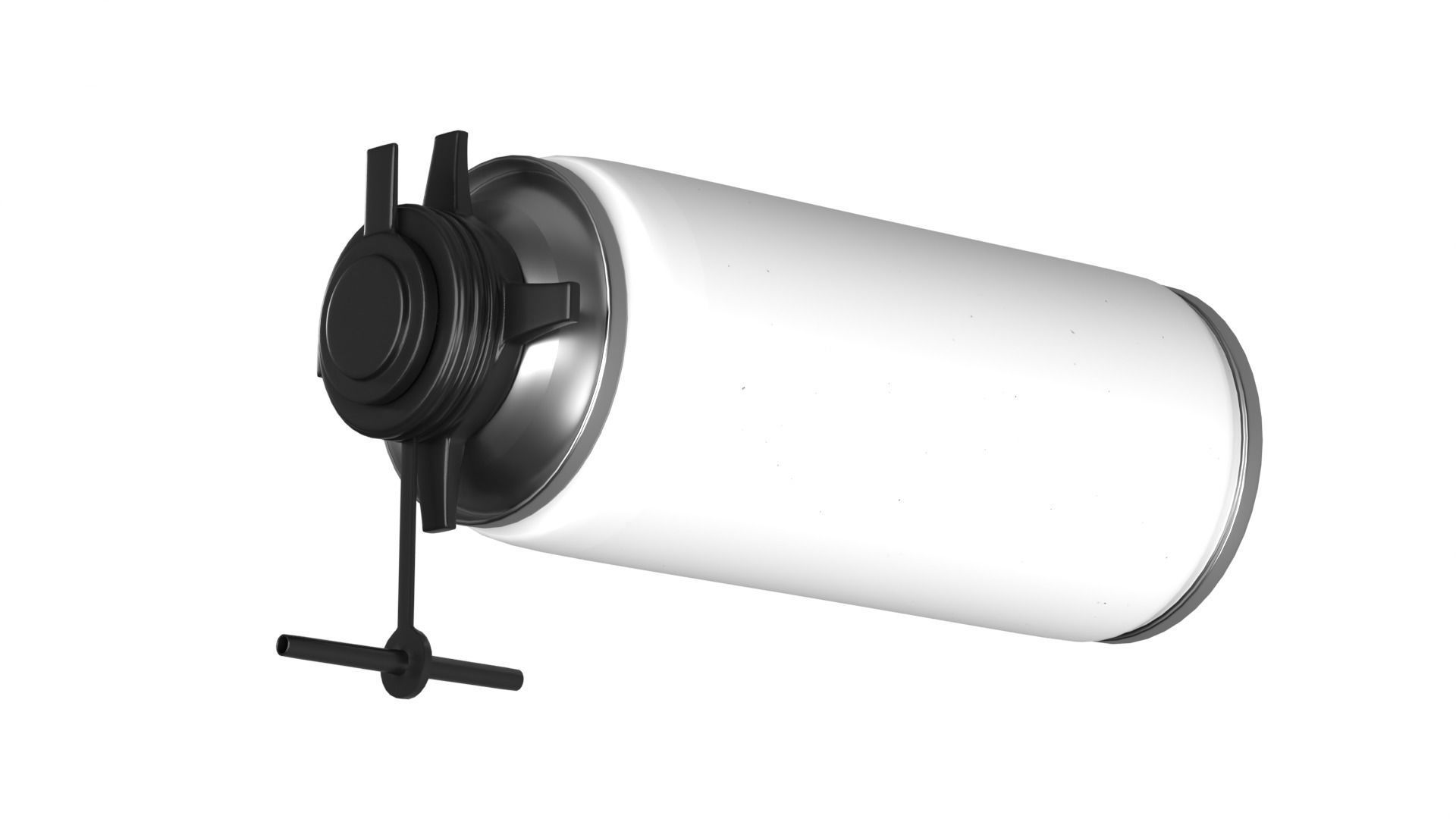 Polyurethane foam  with tube open mockup 3D model_6