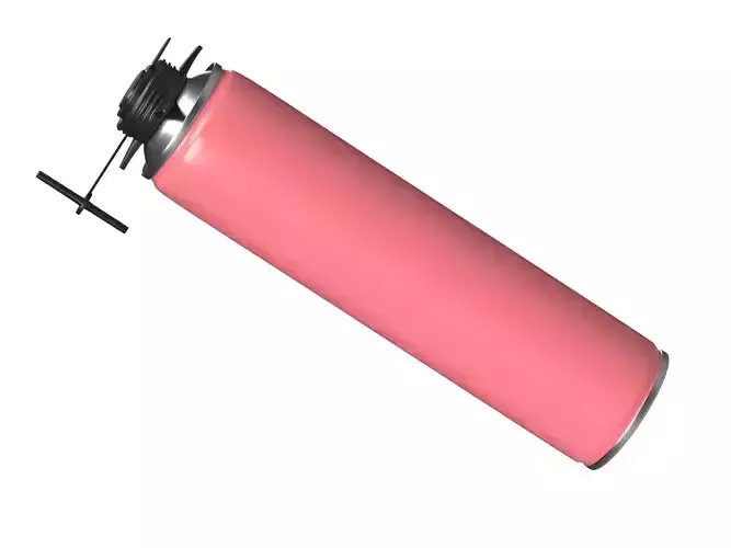 Polyurethane foam 750 ml wih tube open mockup