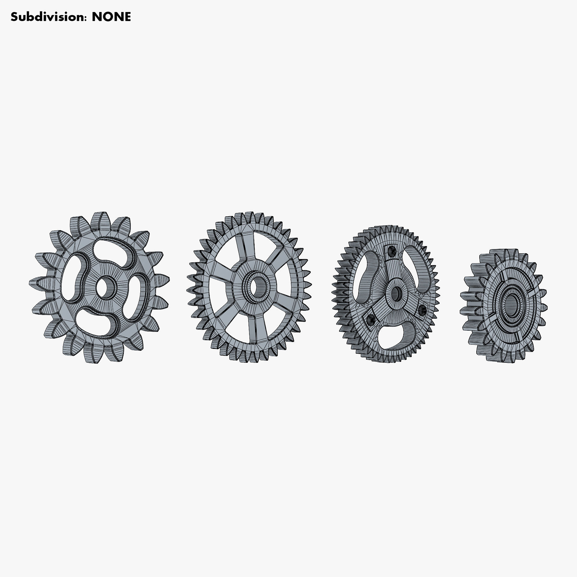 Gears Set v 3 three 3D model_25