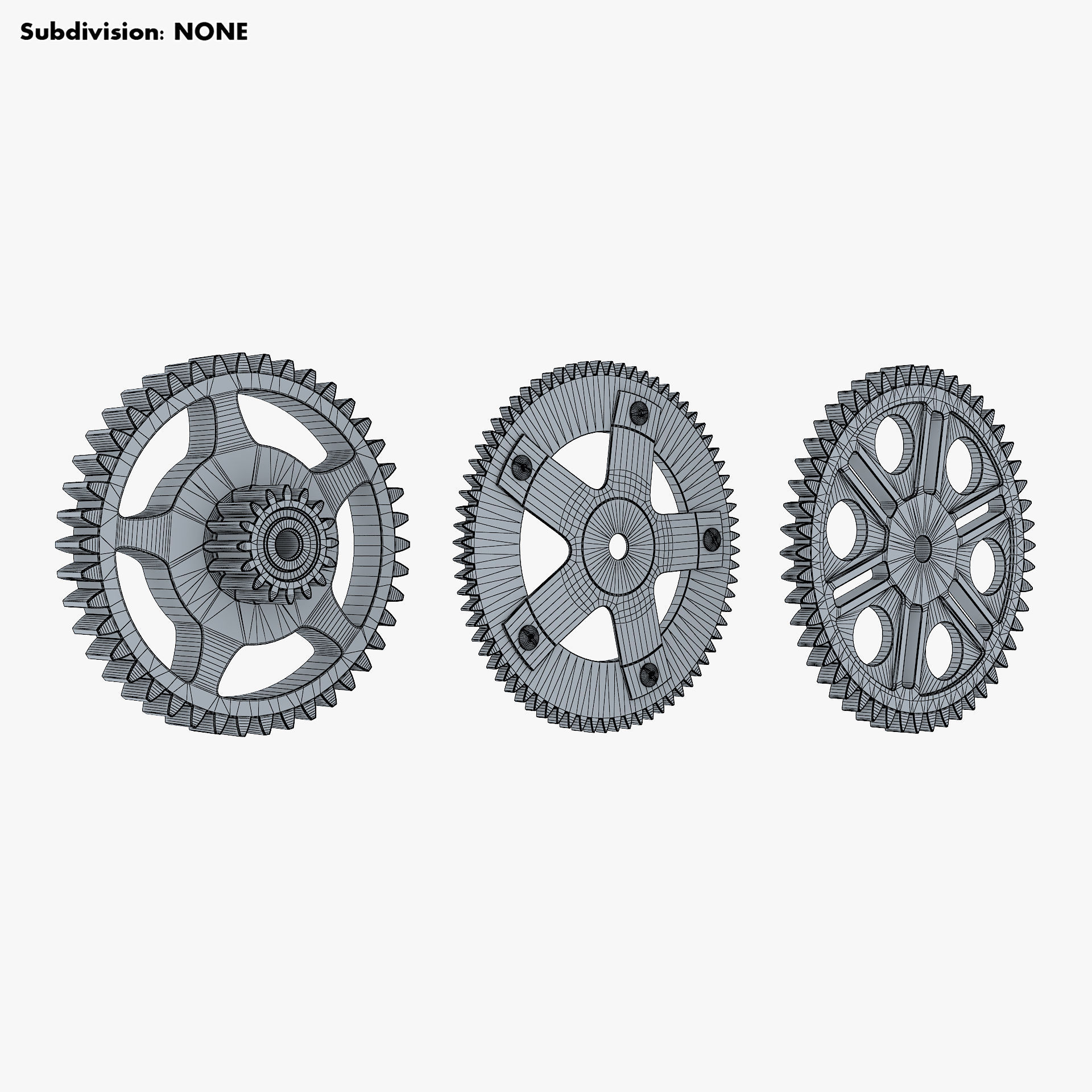 Gears Set v 3 three 3D model_21