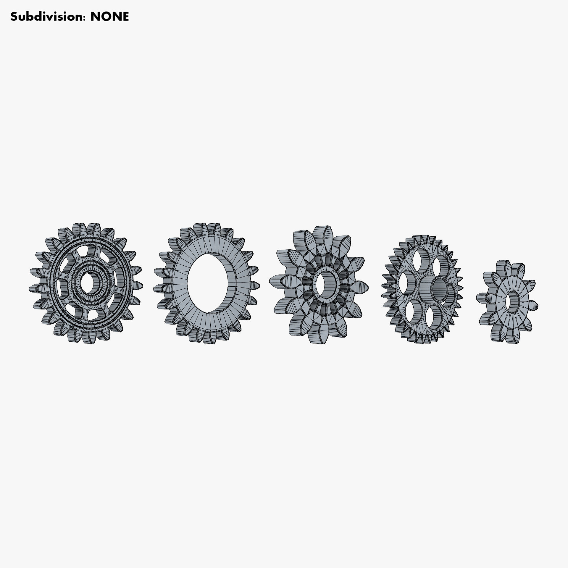 Gears Set v 3 three 3D model_26