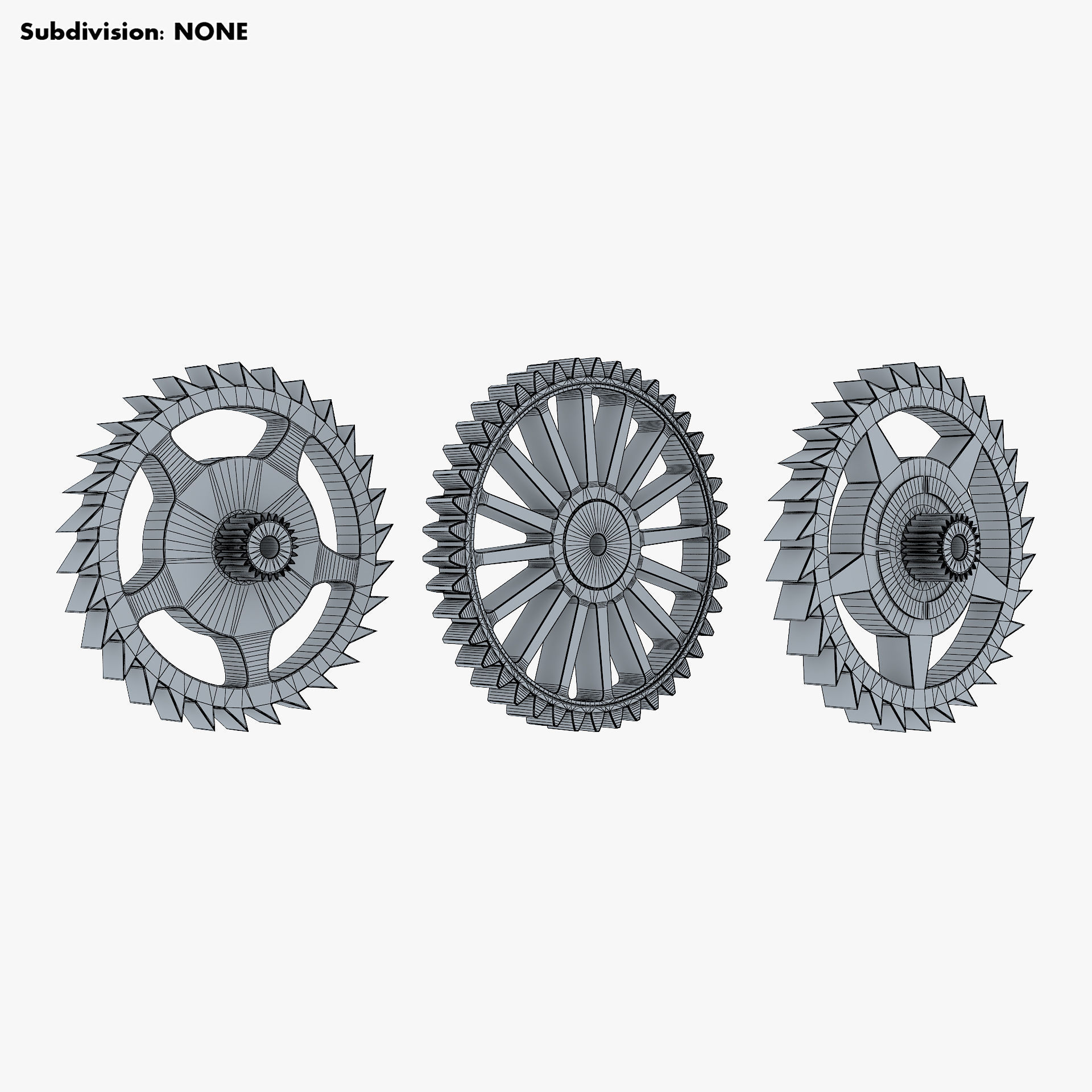 Gears Set v 3 three 3D model_20