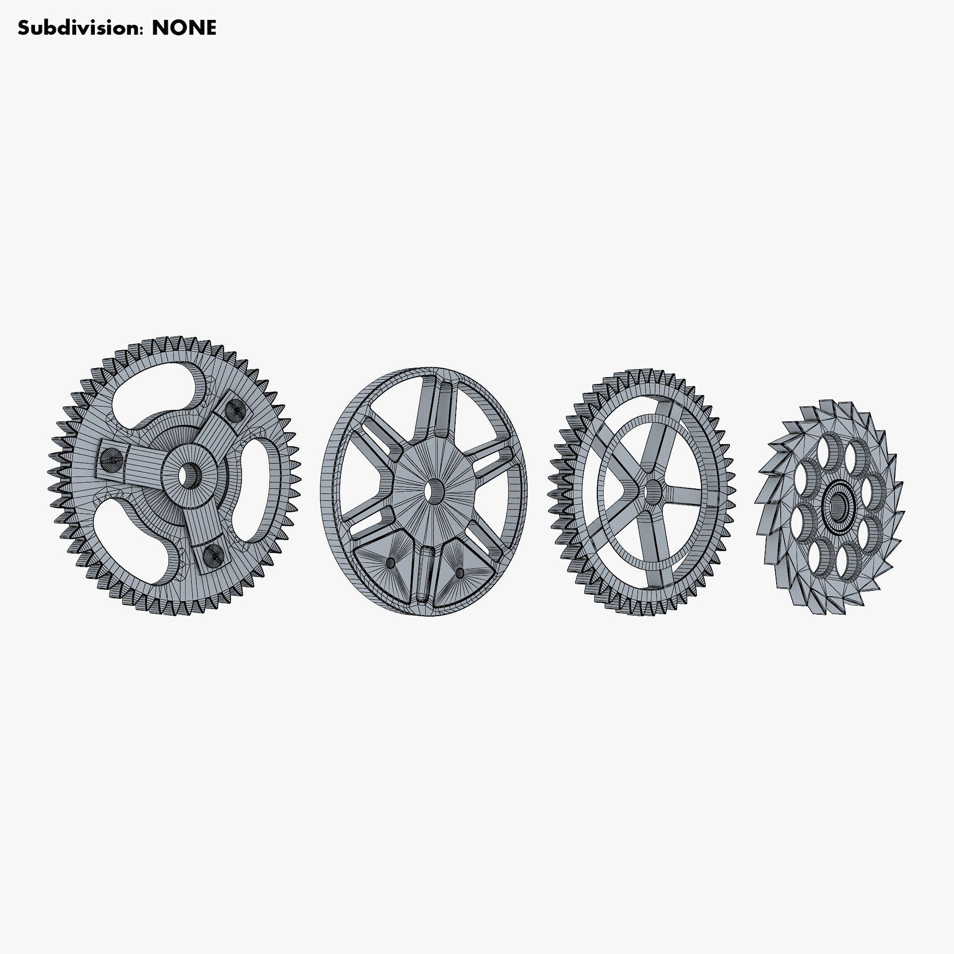 Gears Set v 3 three 3D model_24