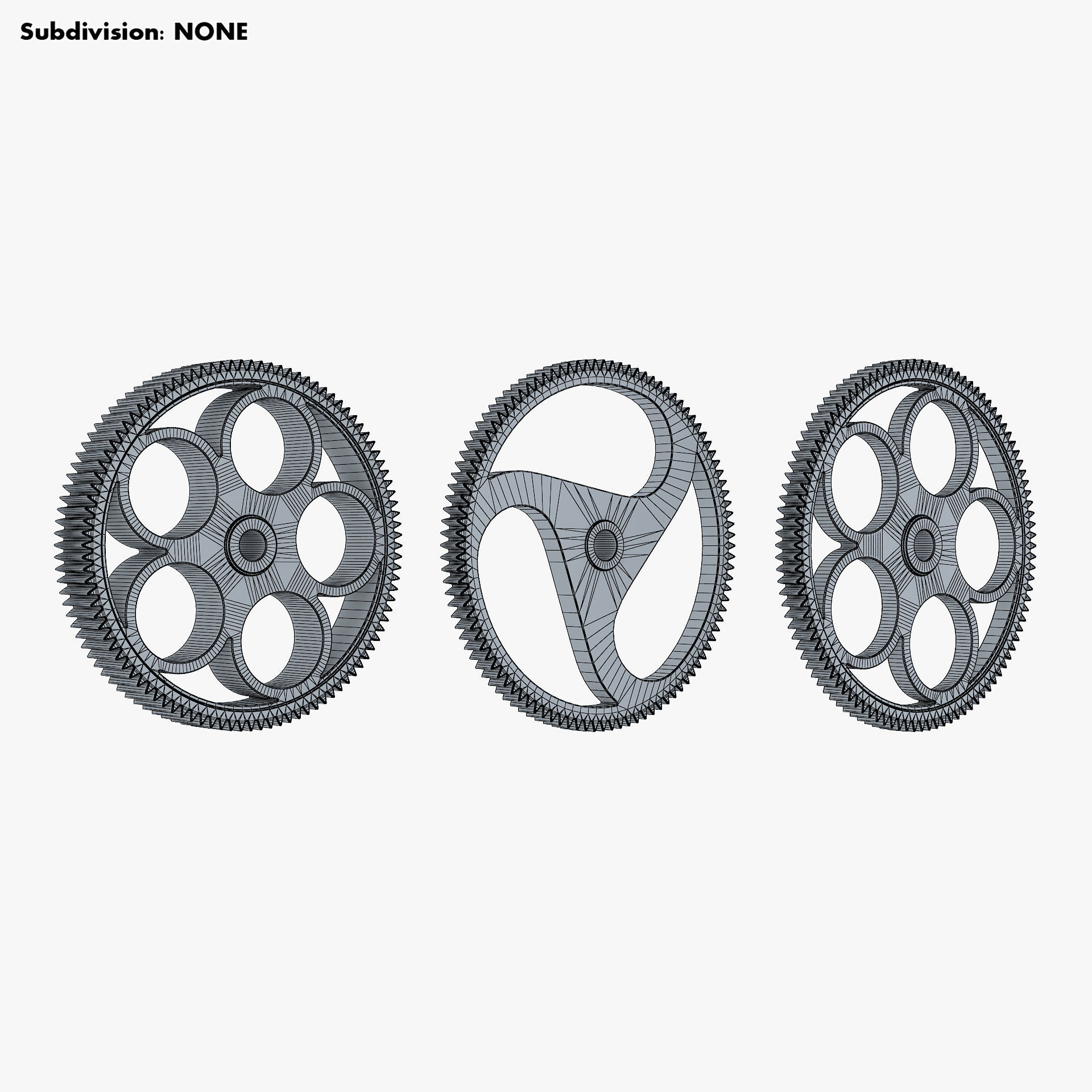Gears Set v 3 three 3D model_23