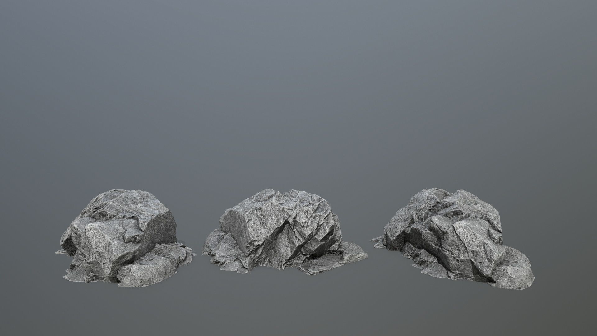 rocks piece of stone Low-poly 3D model_14