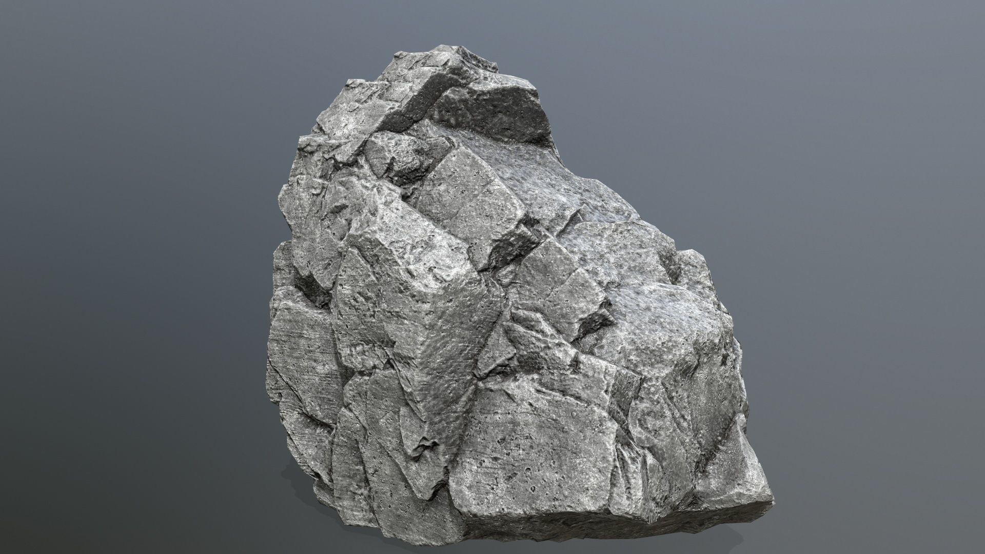 rocks piece of stone Low-poly 3D model_3