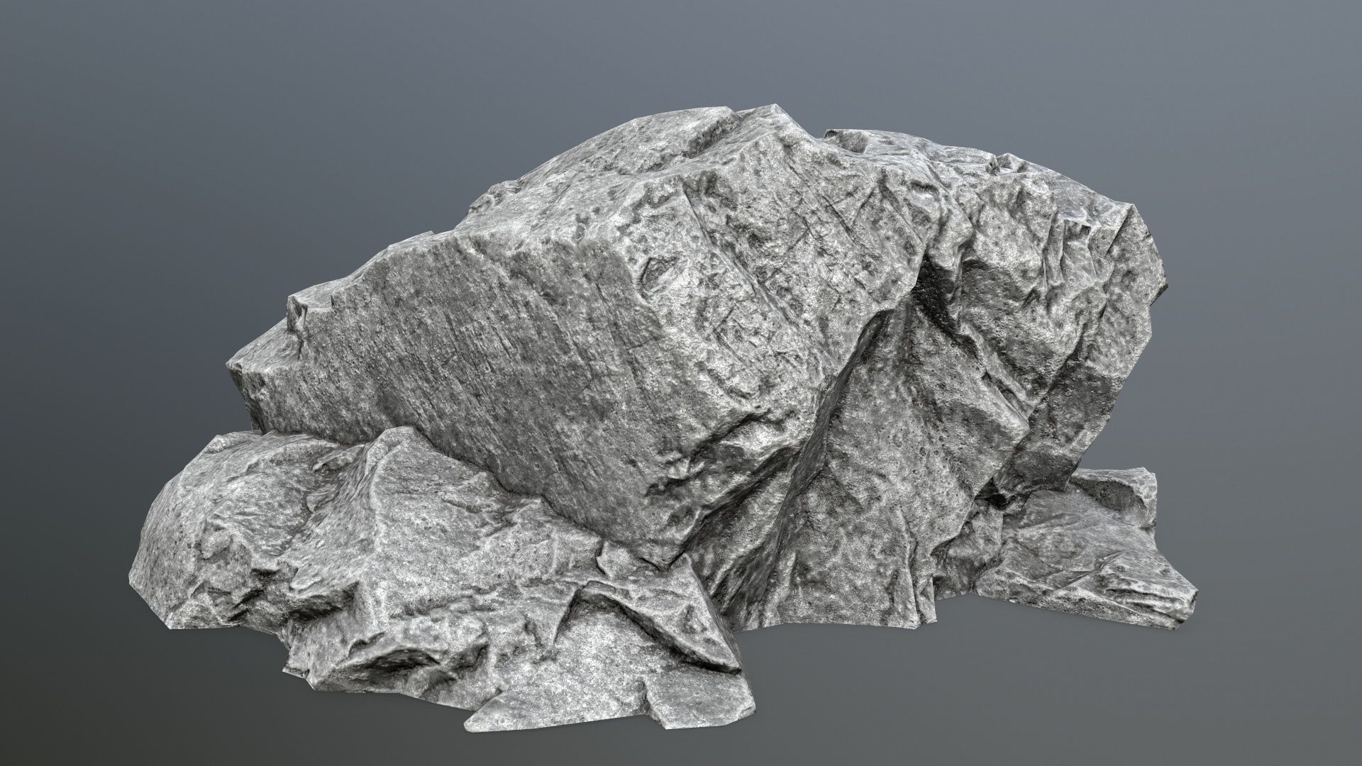 rocks piece of stone Low-poly 3D model_7