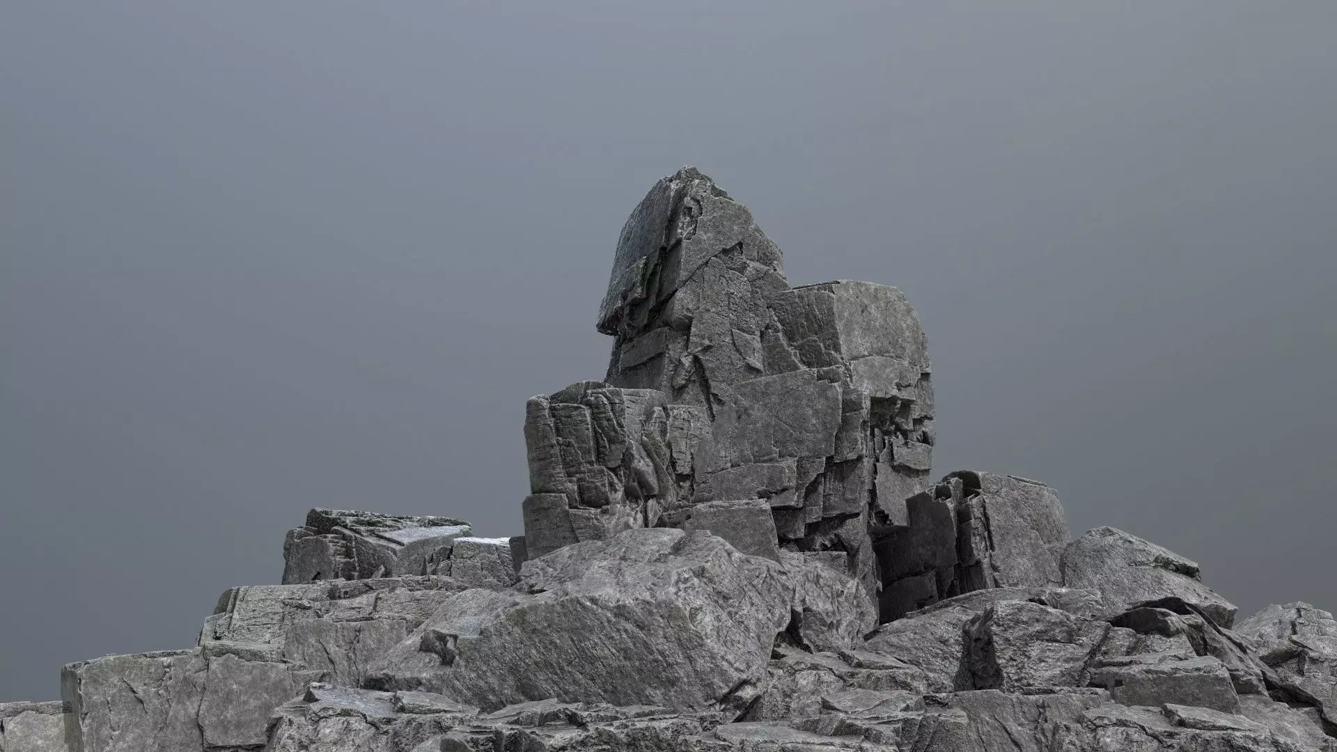 rocks piece of stone Low-poly 3D model_0