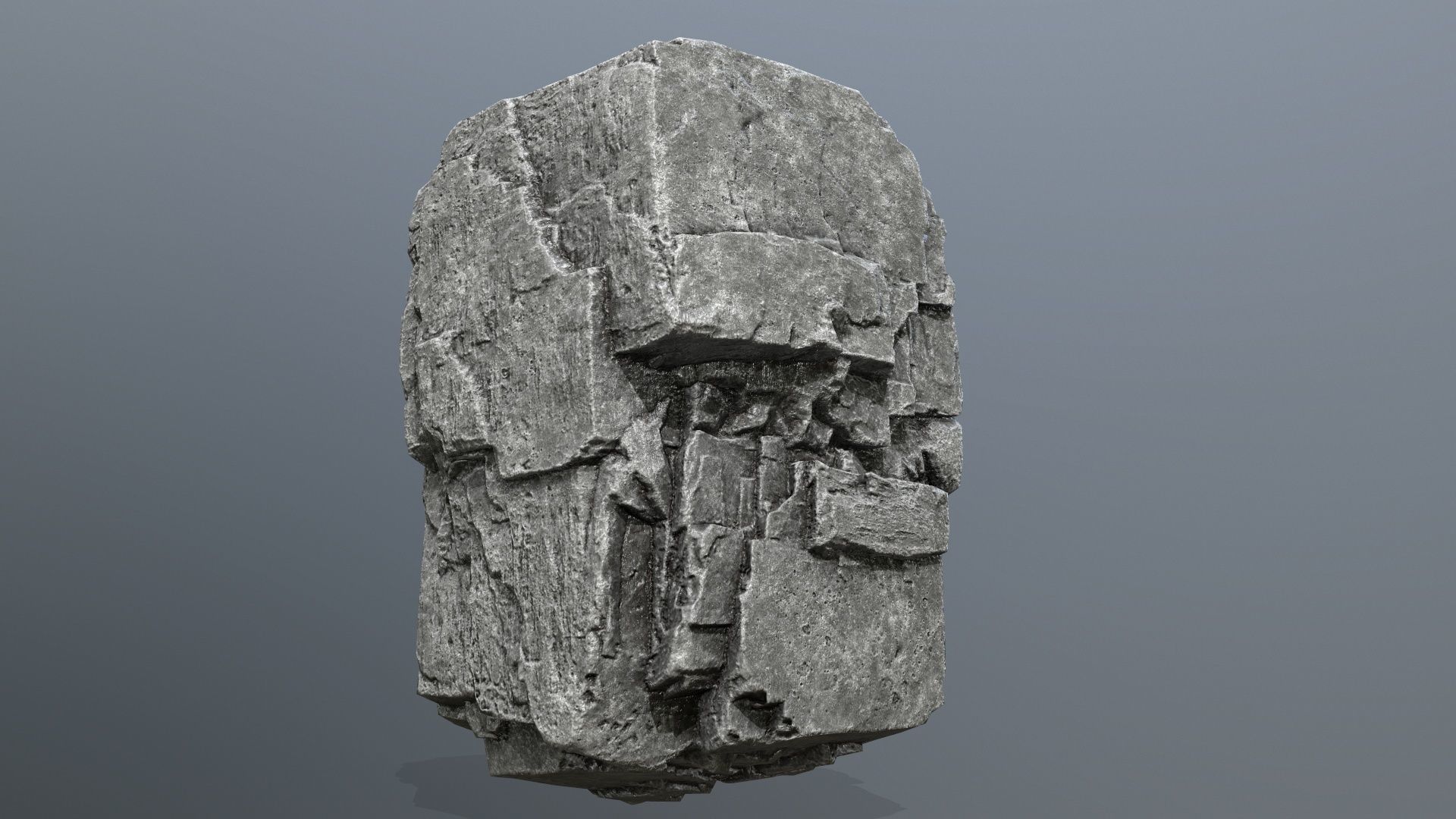 rocks piece of stone Low-poly 3D model_2