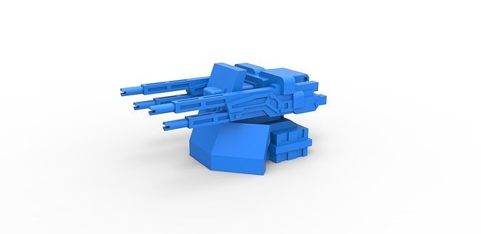 Turret gun Scale 1 to 25 3D print model