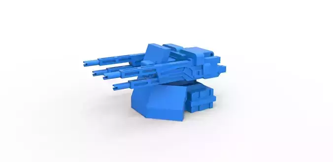 Turret gun Scale 1 to 25 3D print model