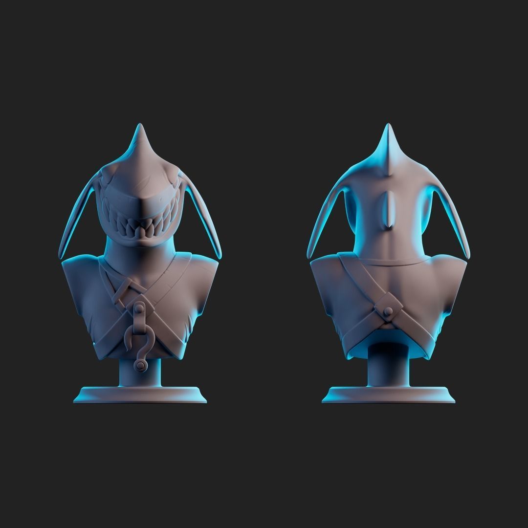 Mako Bust From Brawlhalla for 3D Printing Free 3D print model_6