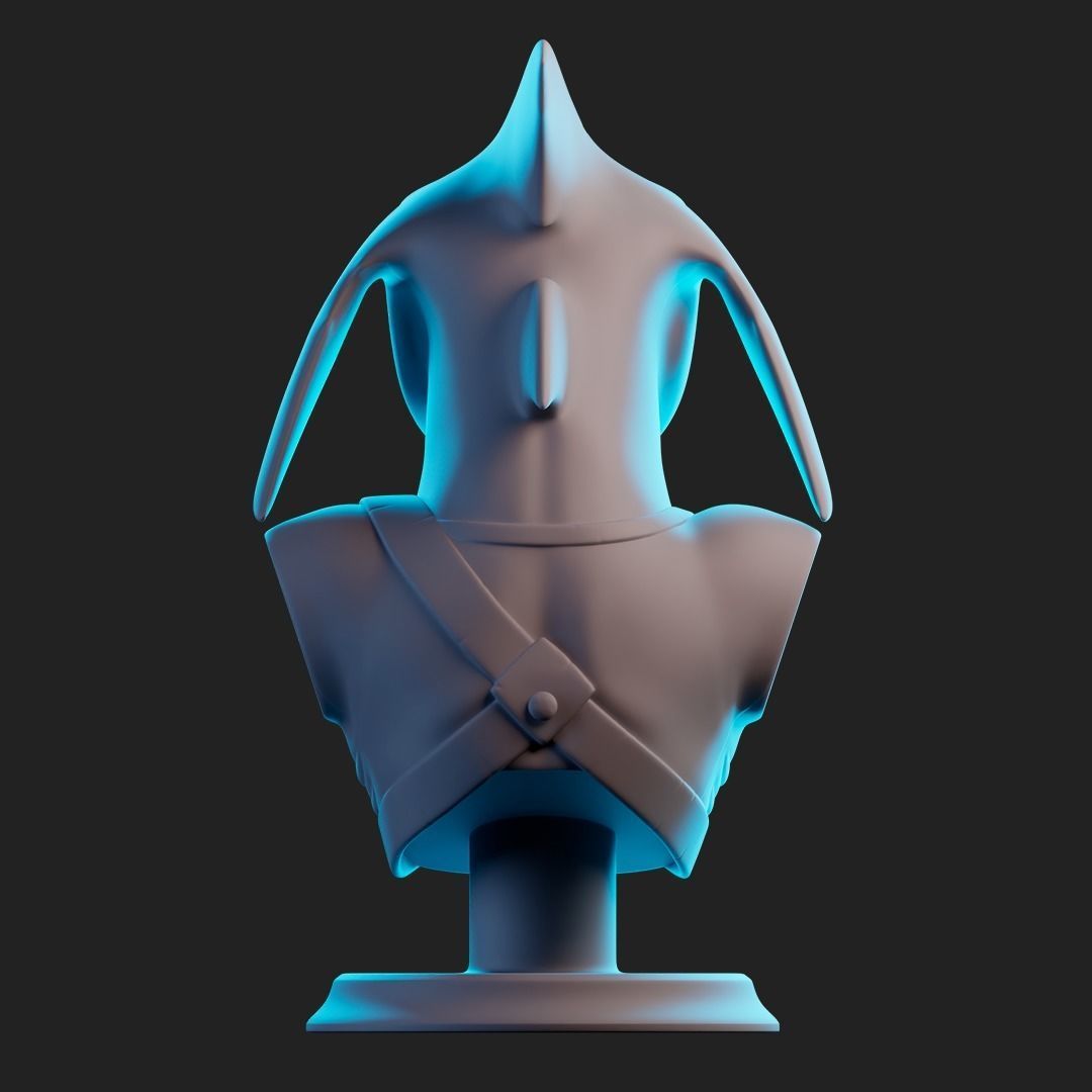 Mako Bust From Brawlhalla for 3D Printing Free 3D print model_4