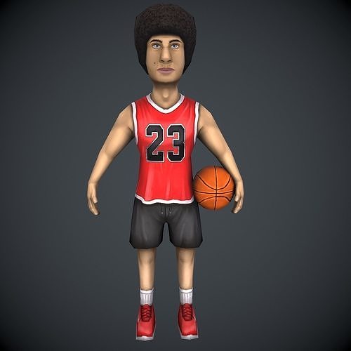 Basketball boy Low poly for mobile games Low-poly 3D model