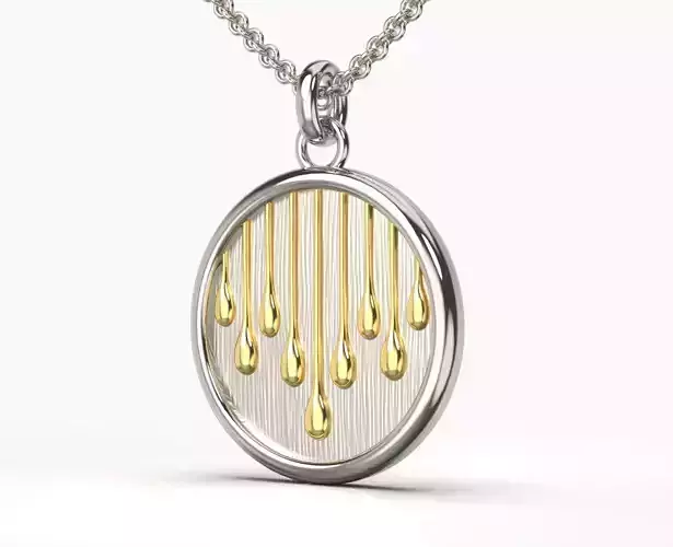 Pendent Raindrops 3D print model