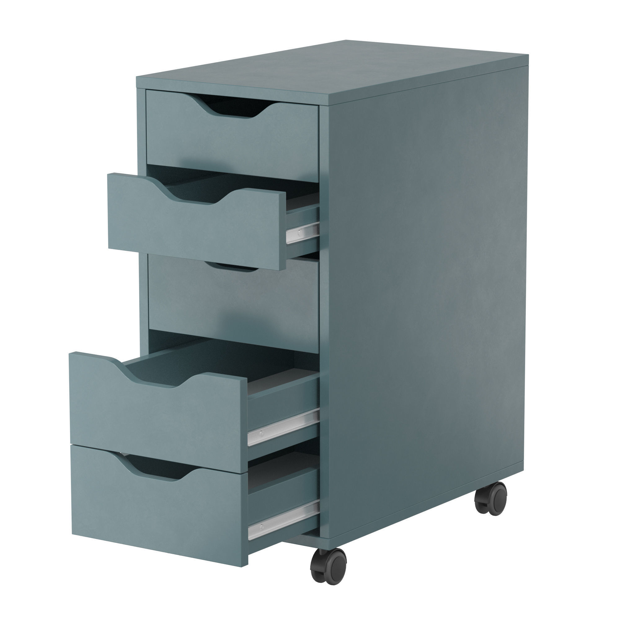 ALEX ALEX IKEA - Cabinet with drawers on wheels 3D model_2