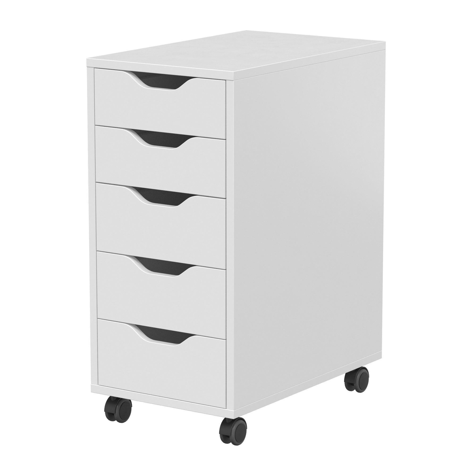 ALEX ALEX IKEA - Cabinet with drawers on wheels 3D model_5