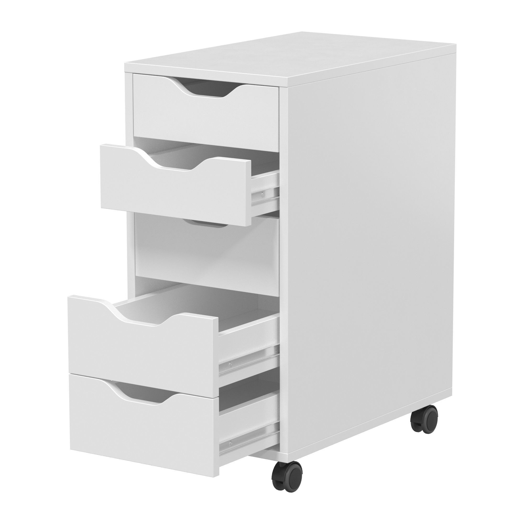 ALEX ALEX IKEA - Cabinet with drawers on wheels 3D model_6