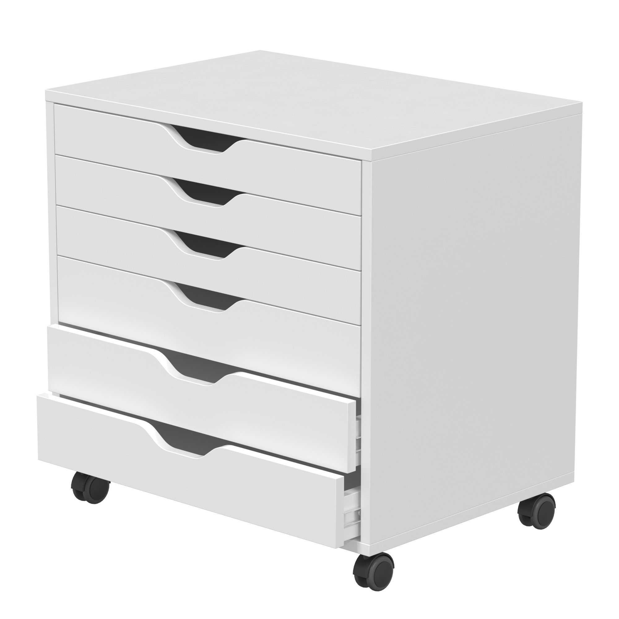 ALEX ALEX IKEA - Cabinet with drawers on wheels 3D model_2
