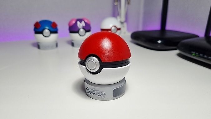 pokeball magnetic clasp 3D print model