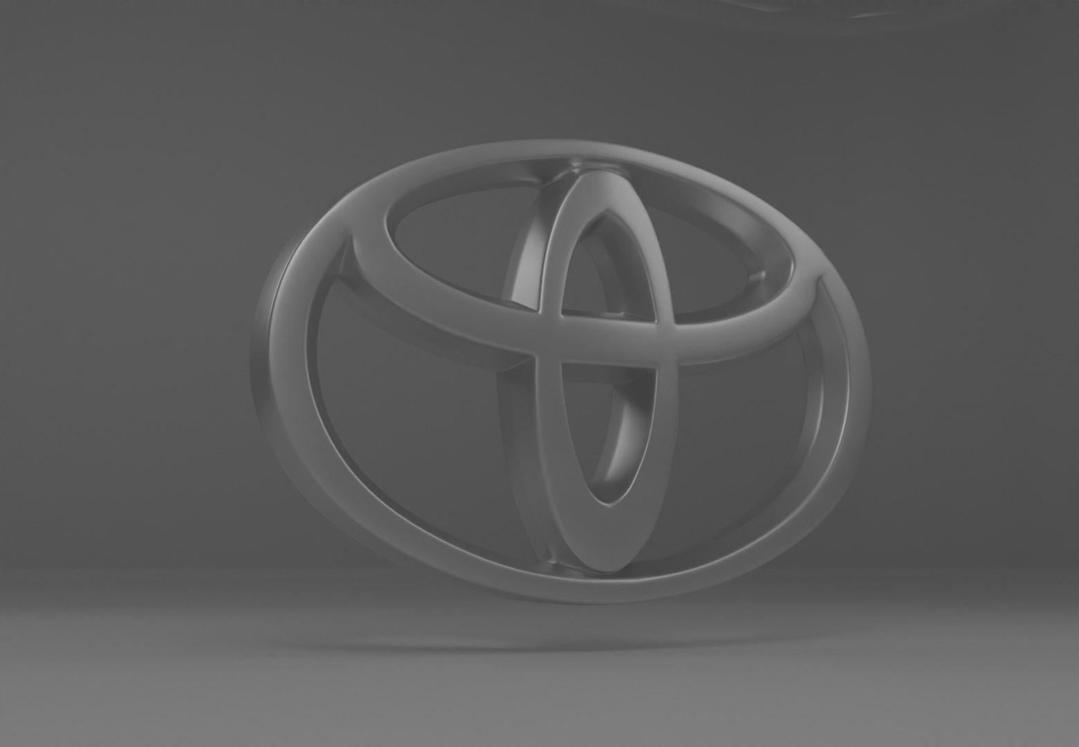 Toyota Emblem Low-poly 3D model_4