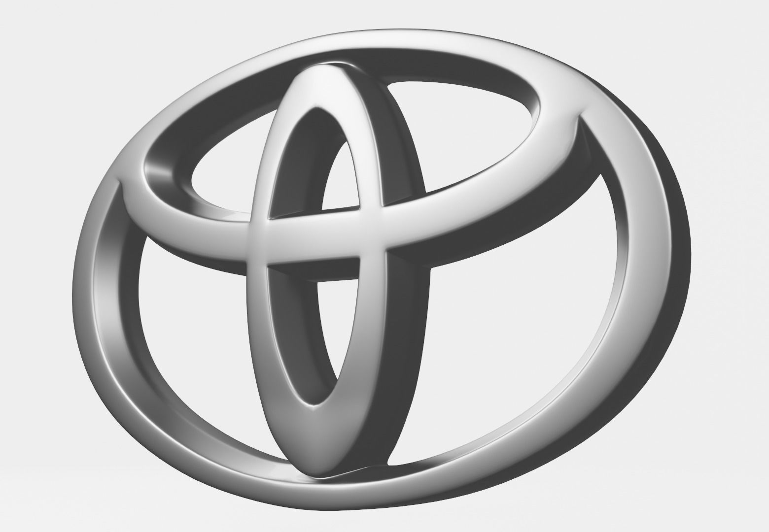 Toyota Emblem Low-poly 3D model_2