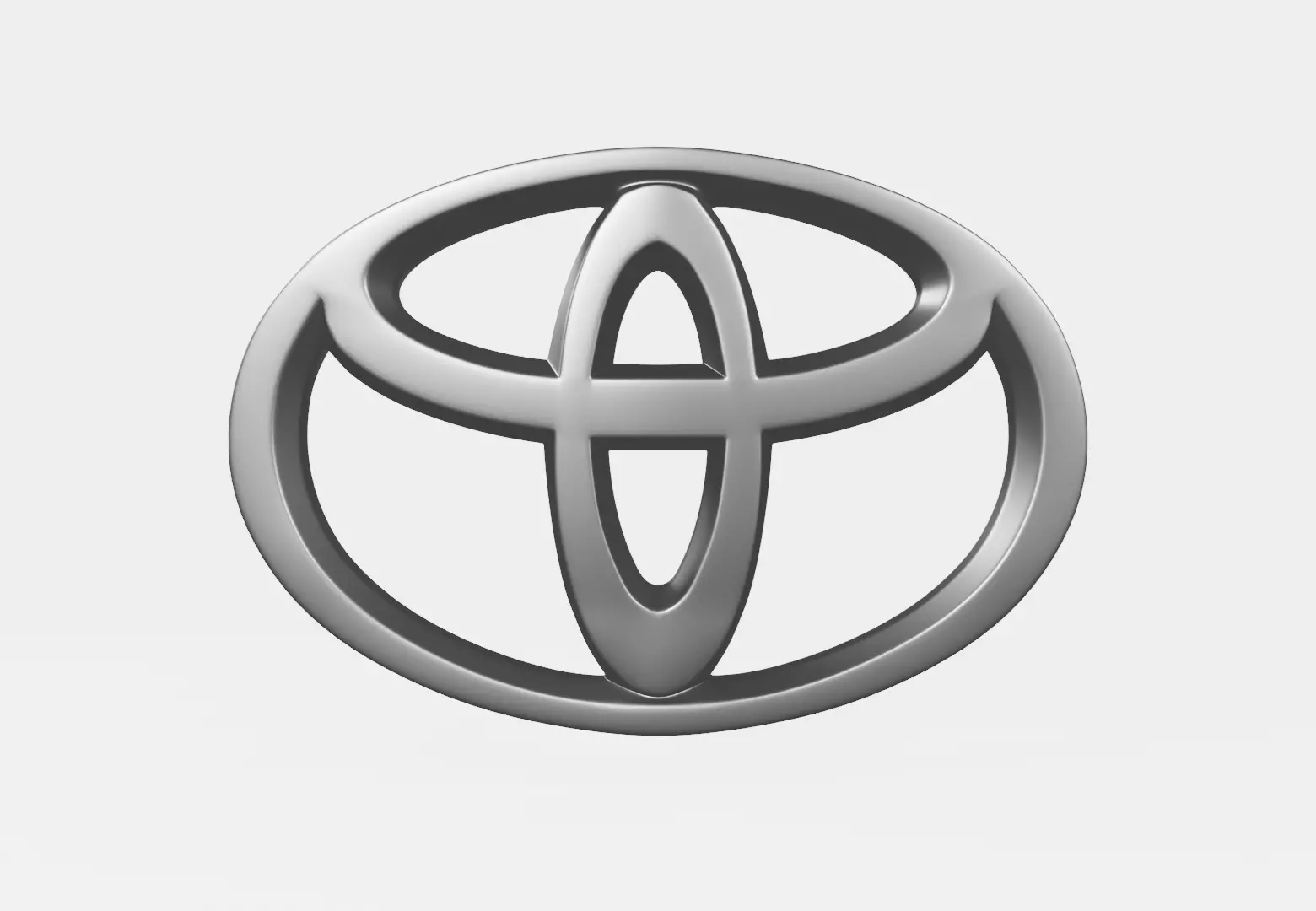 Toyota Emblem Low-poly 3D model_0