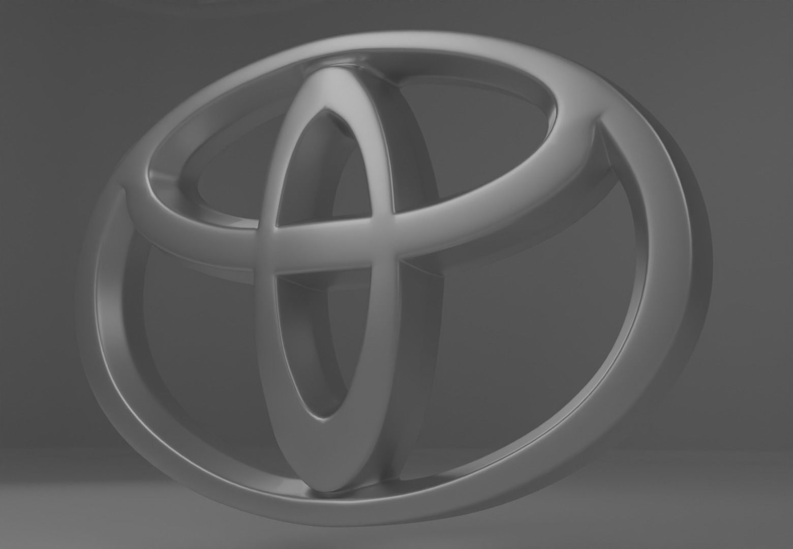 Toyota Emblem Low-poly 3D model_5