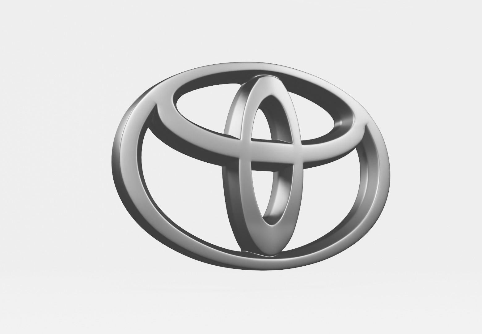 Toyota Emblem Low-poly 3D model_1