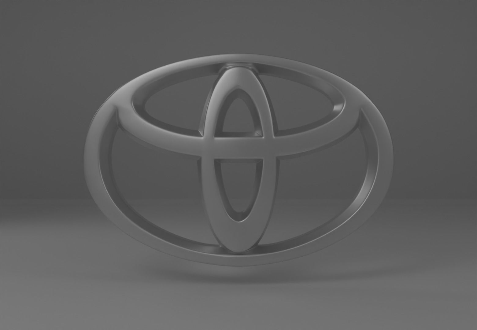 Toyota Emblem Low-poly 3D model_3