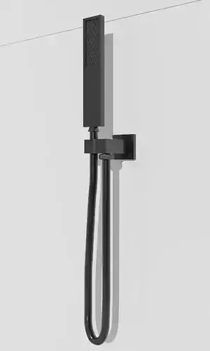 Shower 3D model head hanging on wall