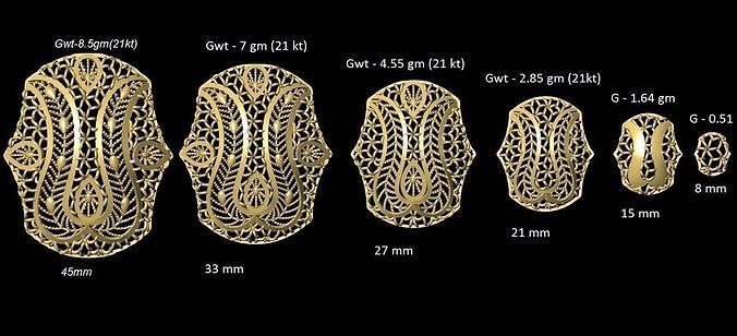 Turkey Filigree Jewellery Designs Pendant Necklase 3D print model