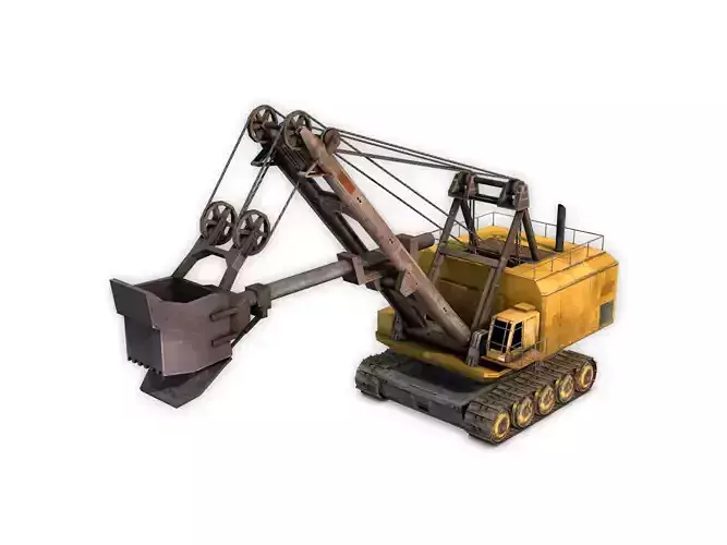 Electric Rope Shovel Low-poly 3D model