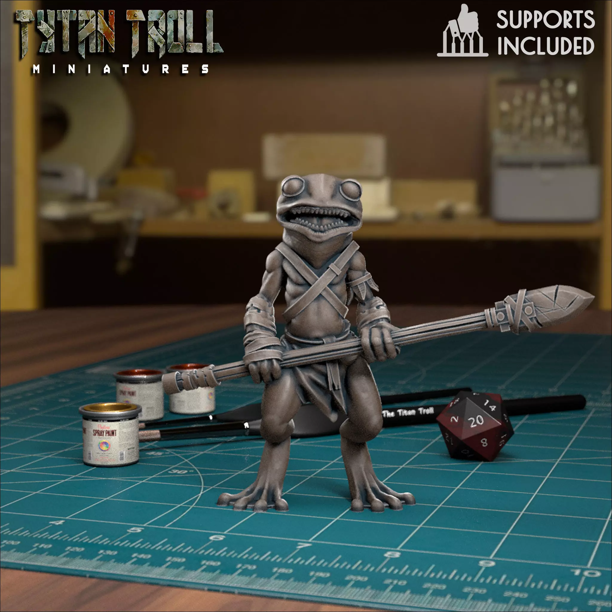 Frog folk 01 - Pre-Supported 3D print model