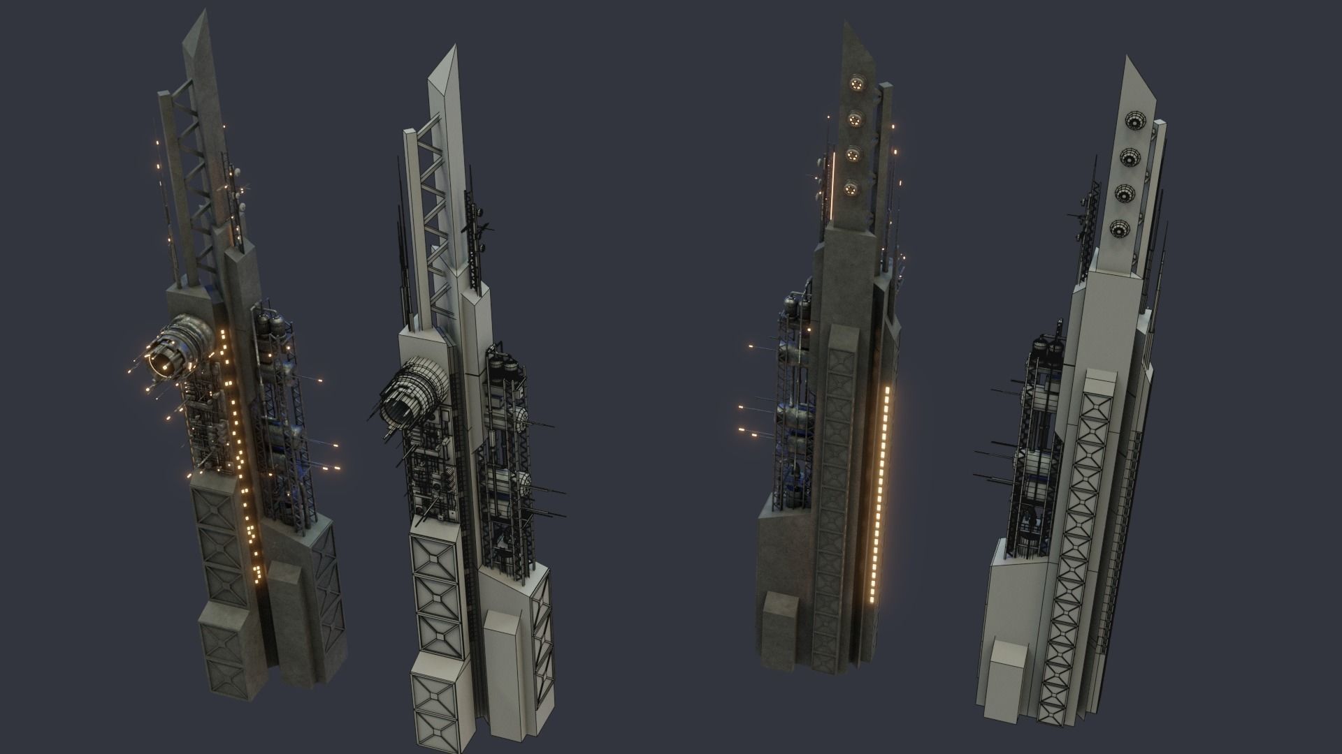 Futuristic Sci-Fi City 3D model_10