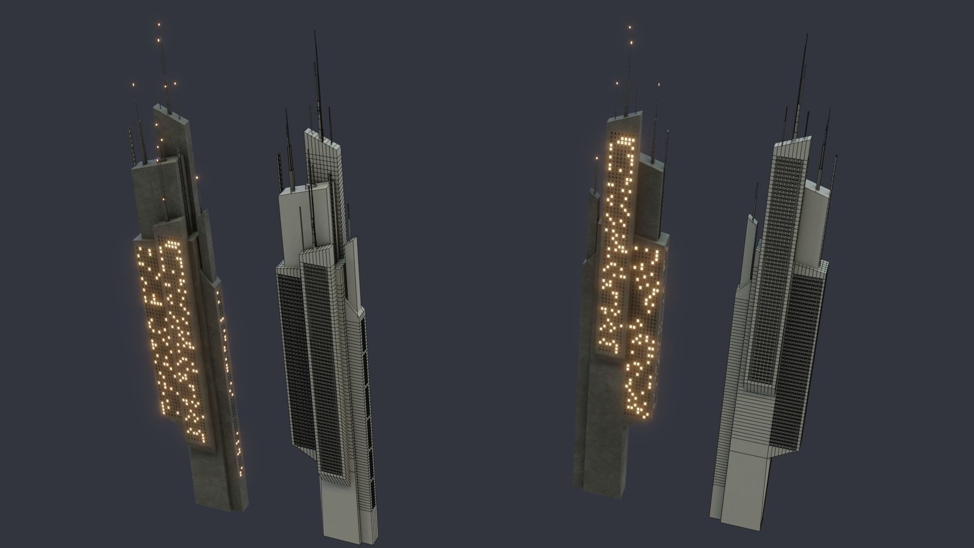 Futuristic Sci-Fi City 3D model_9