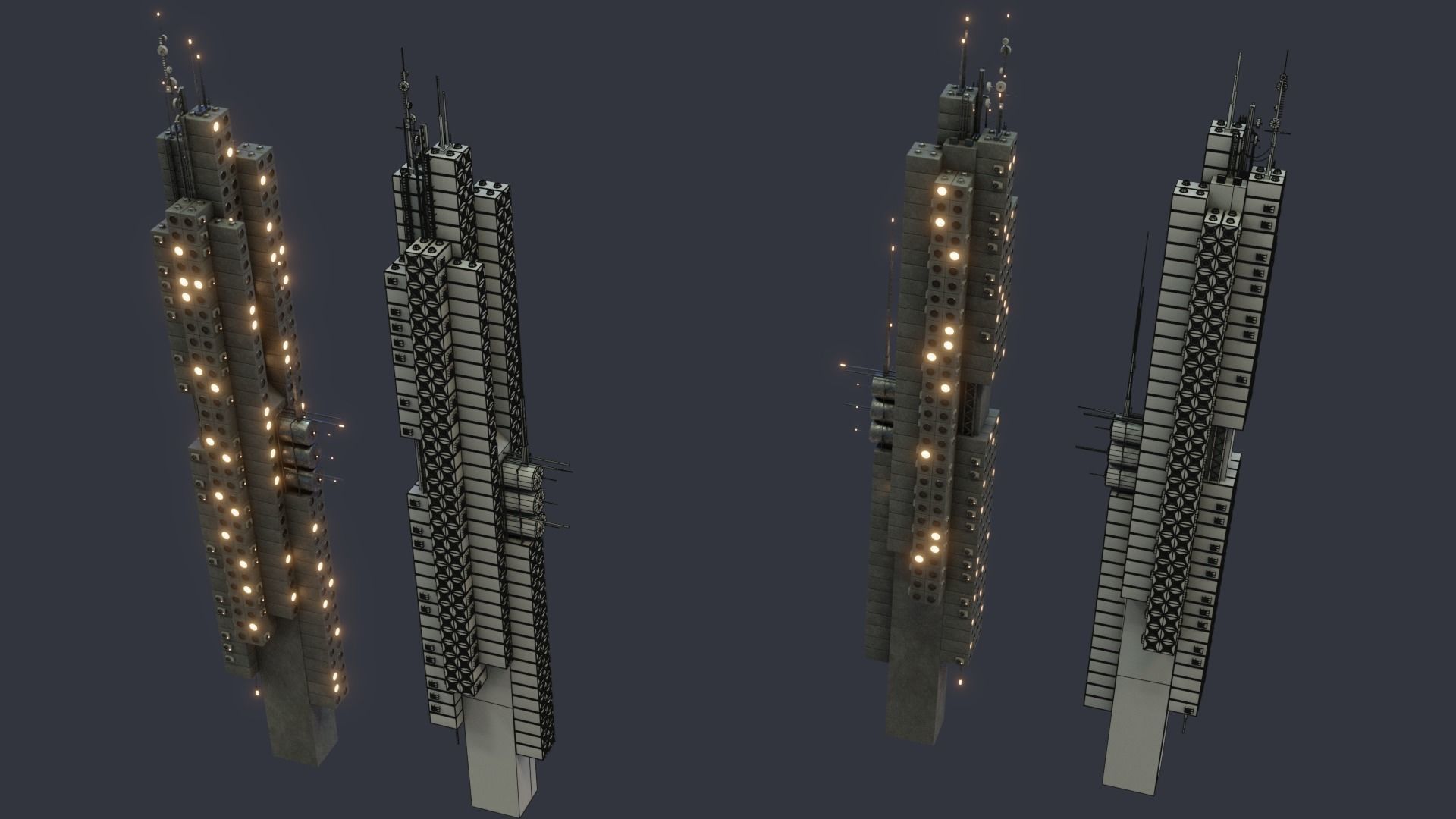 Futuristic Sci-Fi City 3D model_5