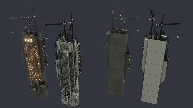 Futuristic Sci-Fi City  3D model 7