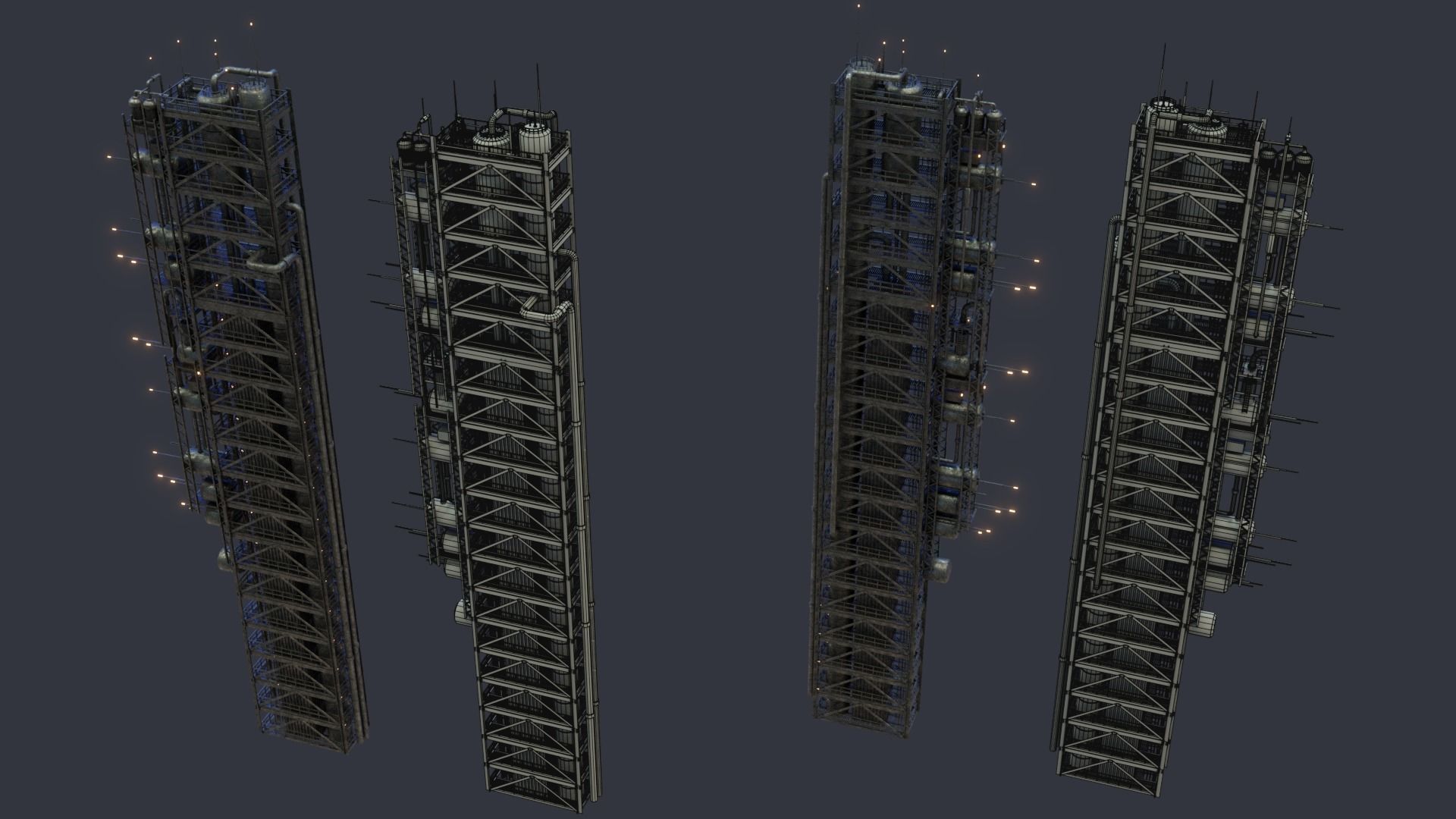 Futuristic Sci-Fi City 3D model_8