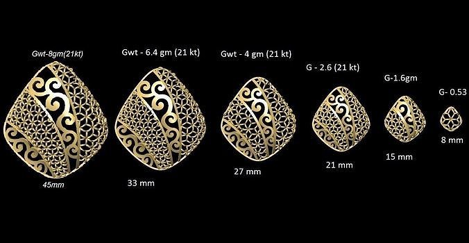 Turkey Filigree Jewellery Designs Pendant Necklase 3D print model