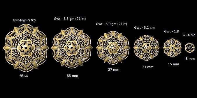 Turkey Filigree Jewellery Designs Pendant Necklase 3D print model