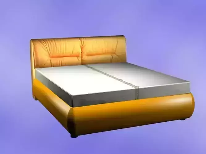 Bed Model with orange headboard
