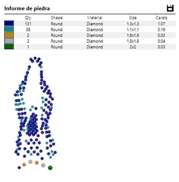virgen de Guadalupe 5 gr con piedras-Our lady of guadalupe 3D model_10