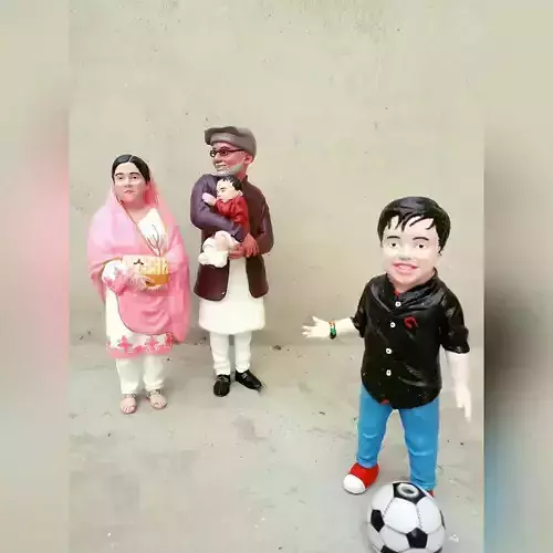 Family figurines of narendra modi and his 3D print model