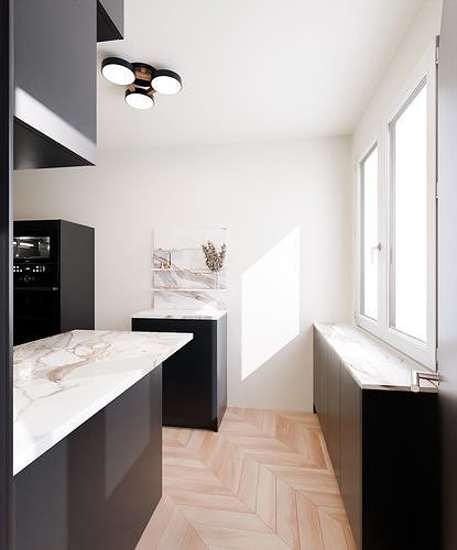 Full interior apartment  3D model 4