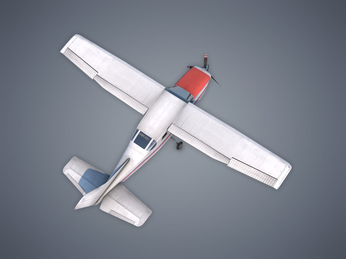 Cessna 206 Stationair Low-poly 3D model_3
