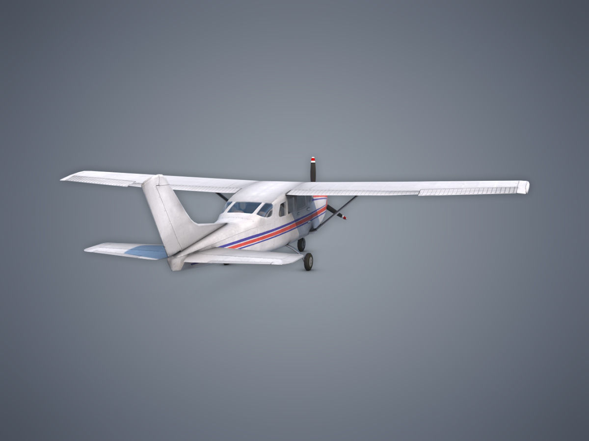 Cessna 206 Stationair Low-poly 3D model_7