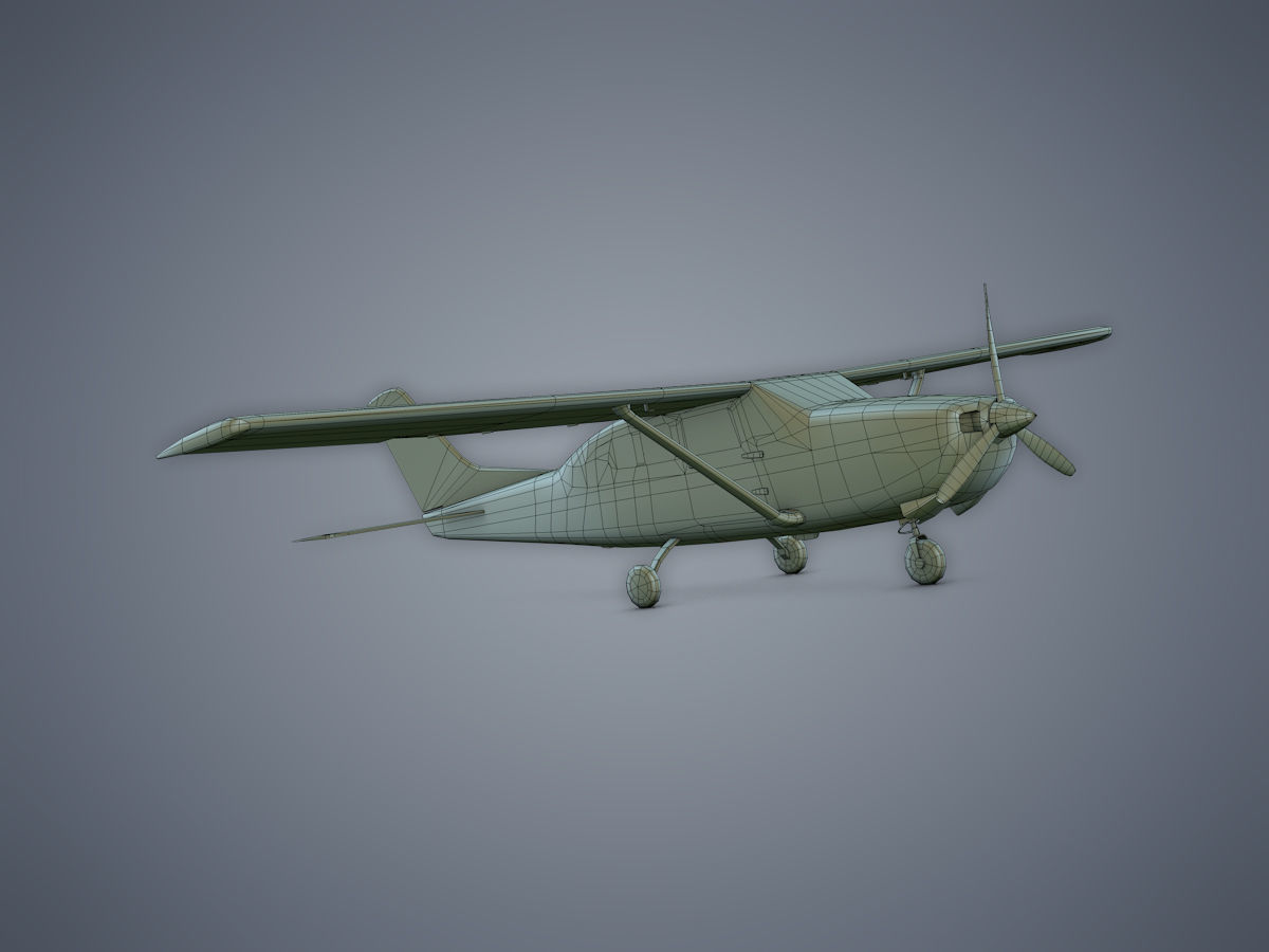 Cessna 206 Stationair Low-poly 3D model_12